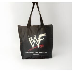 VINTAGE RARE WWF World Wrestling Federation Nylon Tote Bag Black